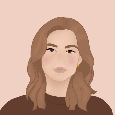 Frau mit braunen schulterlangen Haaren trägt einen braunen Pulli und goldene Ohrringe. Sie hat braune Augen